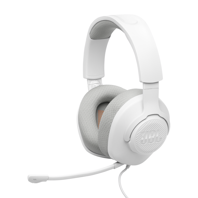 JBL Quantum 100 - White - Wired over-ear gaming headset with flip-up mic - Detailshot 3 image number null